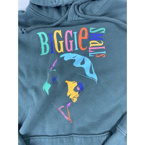 Biggie Smalls Hoodie Adult Medium Green Colorful Graphic Rap Hip Hop Street Y2K - Picture 2 of 6